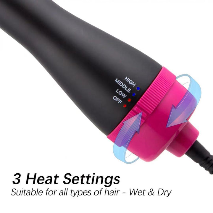 4 in 1 Hot Air Comb - Hair Dryer Comb-Curly Hair Dryer Comb Glossy.pk