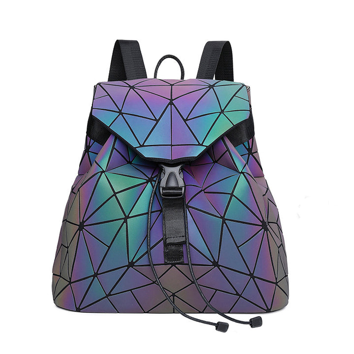 Best-Selling Luminous Geometric Rhombus Backpack for Men and Women Glossy.pk