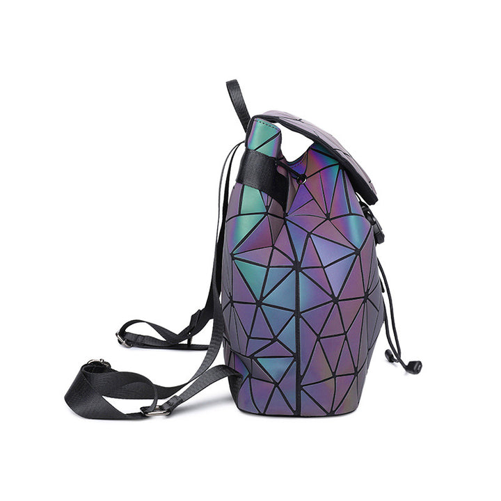 Best-Selling Luminous Geometric Rhombus Backpack for Men and Women Glossy.pk