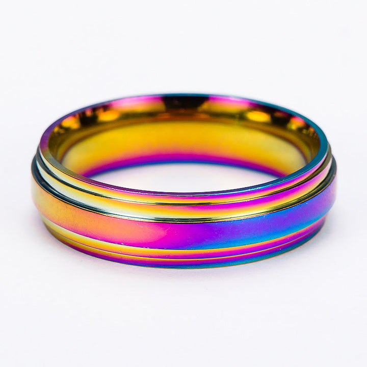 One Piece Dropshipping New Colorful Titanium Steel Ring Fashion Stainless Steel Personality Ring Jewelry Wholesale Ring Wholesale Glossy.pk