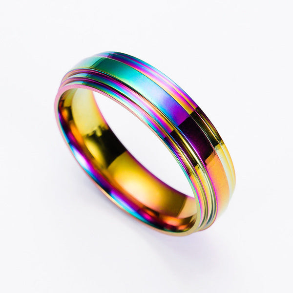 One Piece Dropshipping New Colorful Titanium Steel Ring Fashion Stainless Steel Personality Ring Jewelry Wholesale Ring Wholesale Glossy.pk