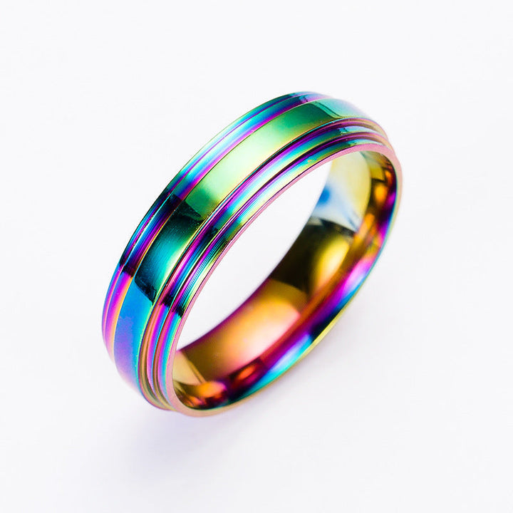 One Piece Dropshipping New Colorful Titanium Steel Ring Fashion Stainless Steel Personality Ring Jewelry Wholesale Ring Wholesale Glossy.pk