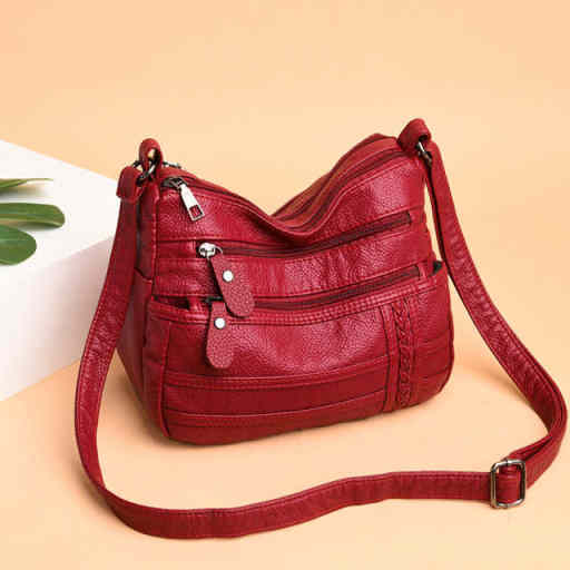 Luxurious Elegance: High Capacity Soft Leather Shoulder Bag Glossy.pk