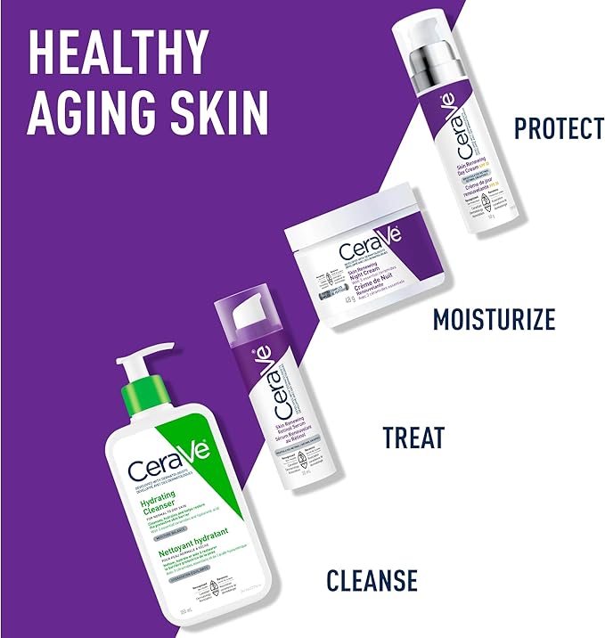 CeraVe Skin Renewing Day Cream SPF 30 - Anti-aging Daily Moisturizing Cream with Encapsulated Retinol, Ceramides & Hyaluronic Acid, Fragrance Free CeraVe