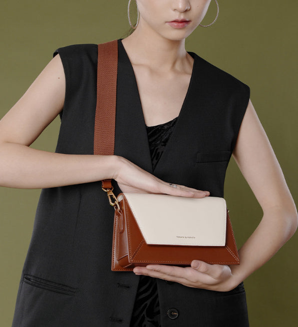 Sunny Bag Genuine Leather Crossbody - Versatile Small Square Bag for Women Glossy.pk