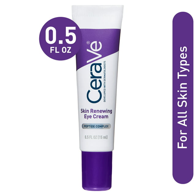 Cerave Anti-Aging Eye Cream for Wrinkles with Caffeine and Hyaluronic Acid, Fragrance Free, 0.5 oz CeraVe