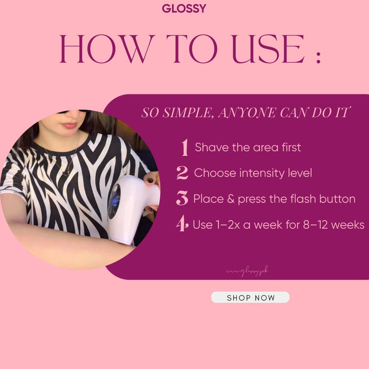 900,000 Flashes Laser IPL Hair Removal Device Glossy.pk