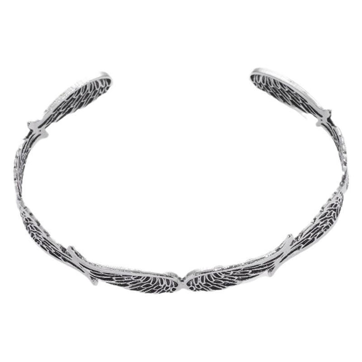 AliExpress cross-border new angel wing bracelet personality ins plated antique silver opening adjustable bracelet wholesale