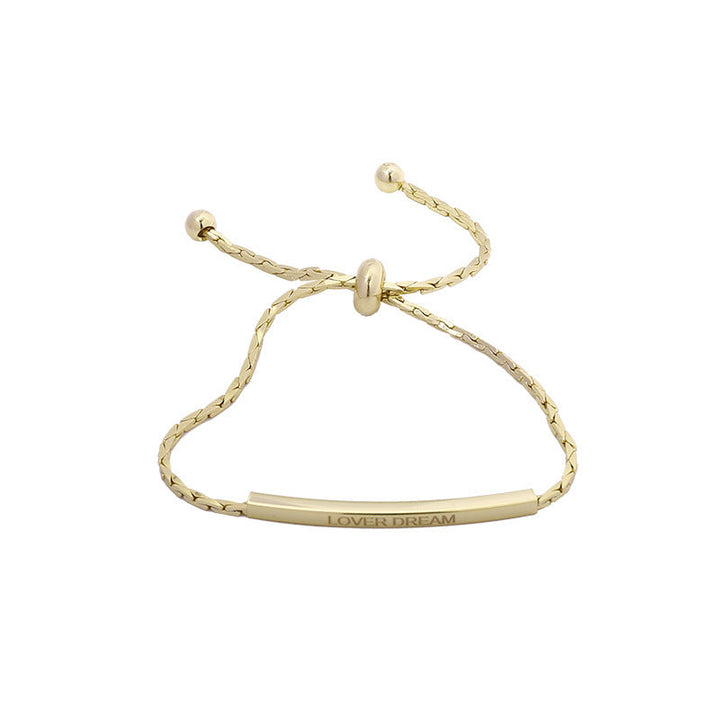 Titanium steel non-fading bracelet women's ins niche simple adjustable new cold style personality retro exquisite wholesale Glossy.pk