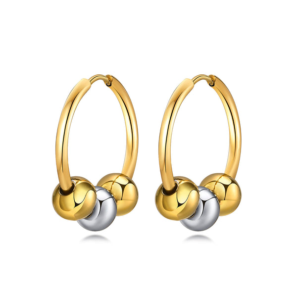 European and American hot cross-border wholesale cold wind metal earrings Internet celebrity niche design sense retro exaggerated new earrings