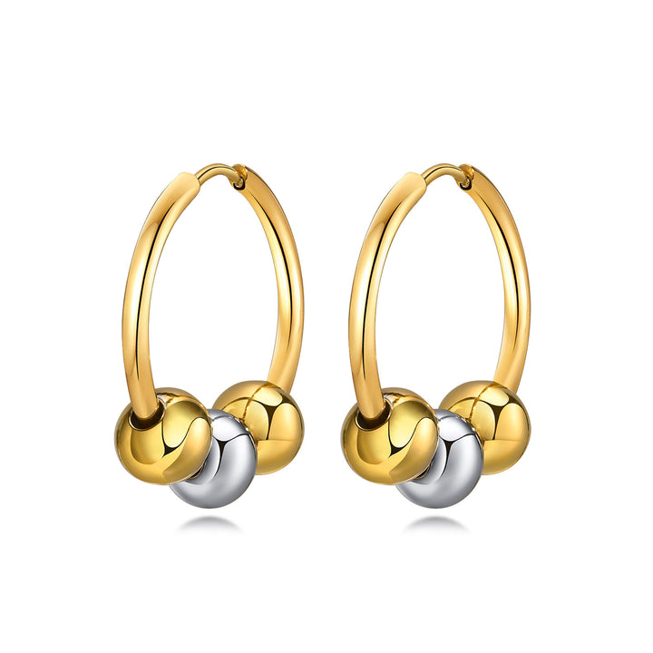 European and American hot cross-border wholesale cold wind metal earrings Internet celebrity niche design sense retro exaggerated new earrings
