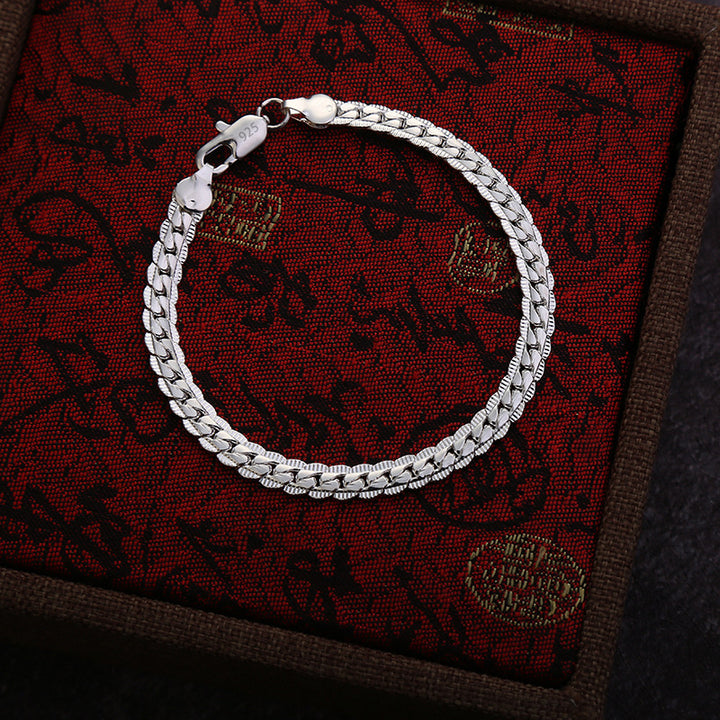 Sino-European and American jewelry twisted silver-plated bracelet eBay foreign trade fashion jewelry factory spot wholesale