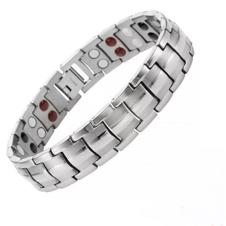 ZHONGYI AMAZON TEMU CROSS-BORDER HOT SALE DETACHABLE DOUBLE-ROW MAGNET MEN'S BRACELET EUROPEAN AND AMERICAN COUPLE BRACELETS Glossy.pk