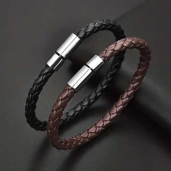 Cross-border hot-selling accessories, personalized simple PU woven leather bracelets, bracelets, Korean casual and versatile student accessories Glossy.pk