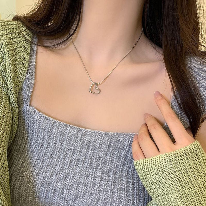 Cross-border e-commerce wholesale stainless steel triangle adjustable necklace is fashionable, simple and versatile, and the design does not fade 36 Glossy.pk