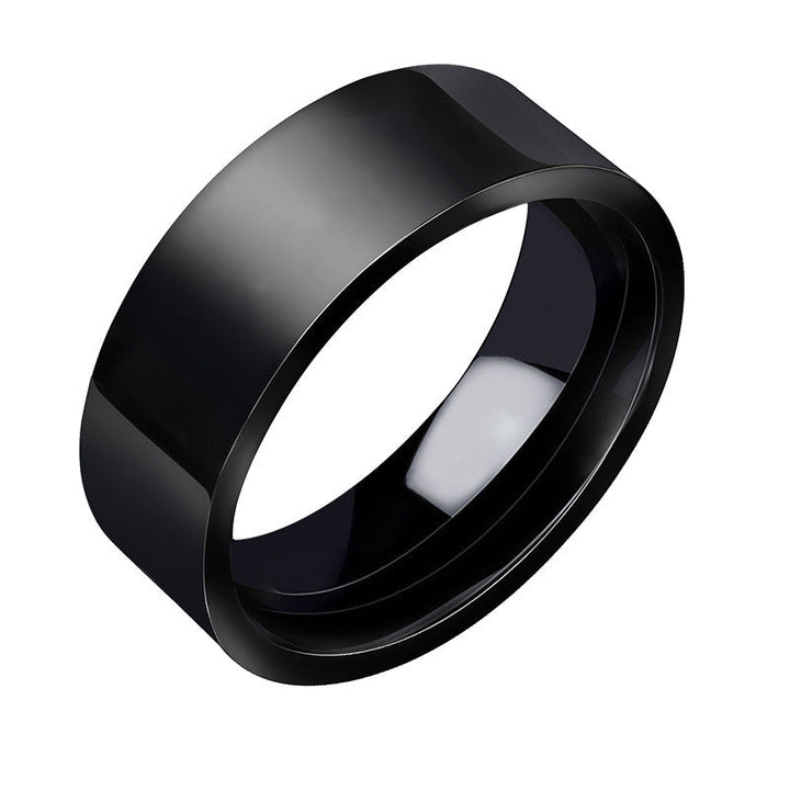 Cross-border foreign trade jewelry stainless steel couple ring I LOVE YOU 8mm ring valentine's day gift Glossy.pk