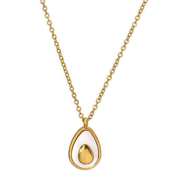 Cross-border wholesale necklace women's non-fading, light luxury titanium steel, new women's niche versatile fashion clavicle chain gold color 33 Glossy.pk