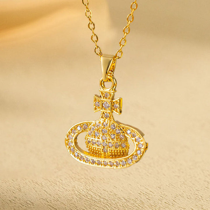 New Real Gold Electroplated Copper Micro Inlay Hollow Full Diamond Small Man Waist Pink Diamond Flower Series Stainless Steel Necklace Wholesale 16 Glossy.pk