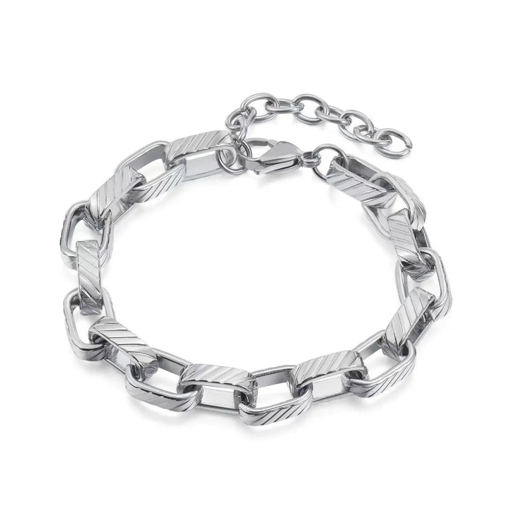 Cross-border European and American hot-selling style love heart-shaped double-layer new bracelet stainless steel fashion hand jewelry versatile and trendy Glossy.pk