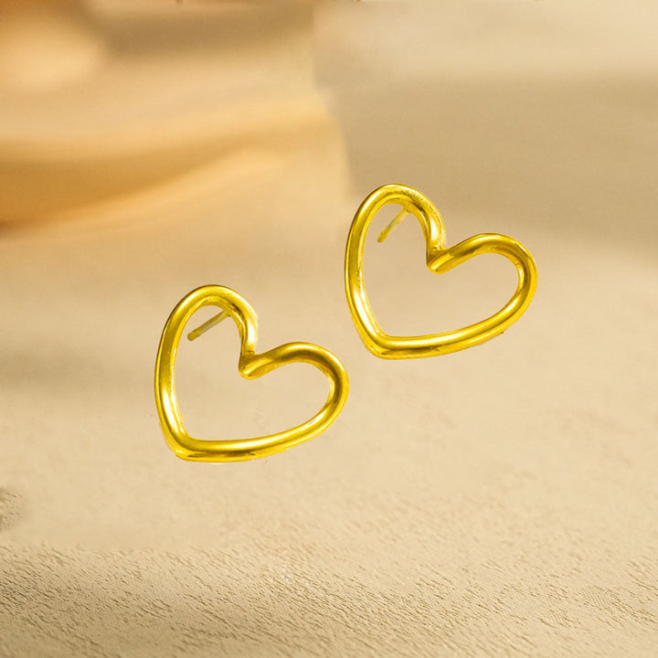 European and American cross-border earrings wholesale love butterfly letter earrings stainless steel light luxury exaggerated sense of luxury does not fade 18 Glossy.pk
