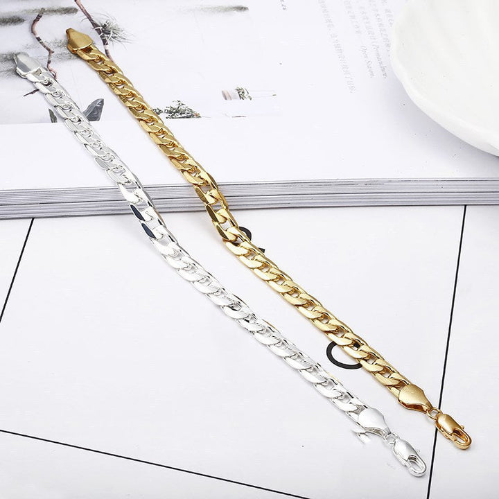Zhongyi European and American style fashion men's side bracelet cross-border new 18K creative gold bracelet jewelry factory wholesale Glossy.pk