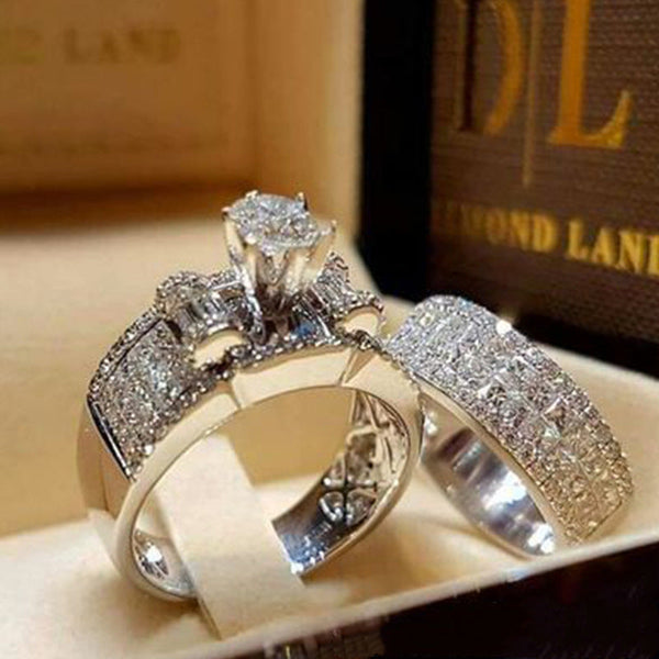 Zhongyi Wish's new popular eight-claw super flash zirconia ring women's eternal wedding ring European and American cross-border accessories Glossy.pk