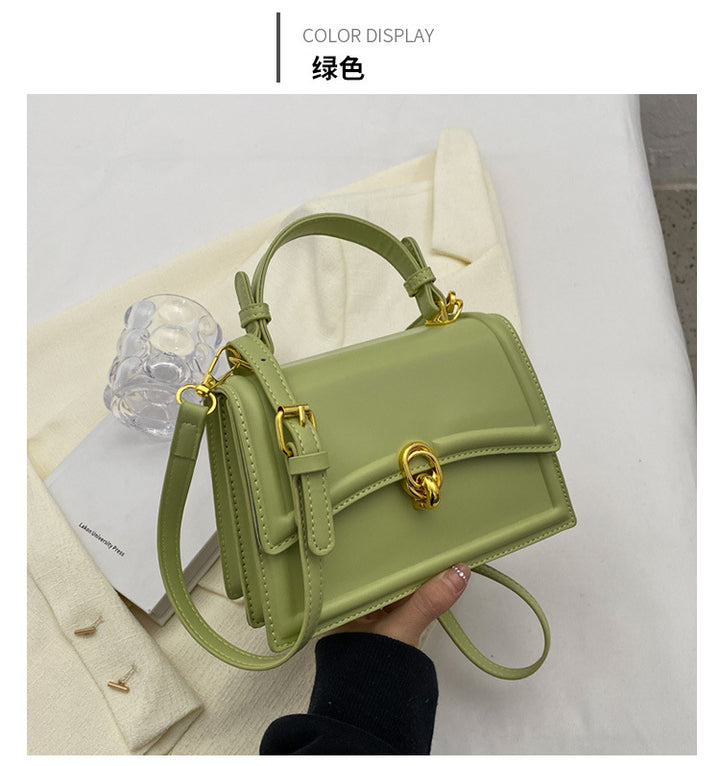 2024 Spring Niche Textured Small Crossbody Bag - Stylish Handheld Square Bag Glossy.pk