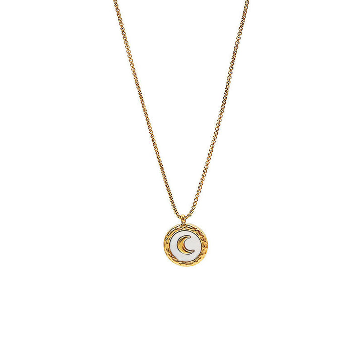 European and American cross-border wholesale moon necklace earrings set cold style simple clavicle chain temperament short cross-border