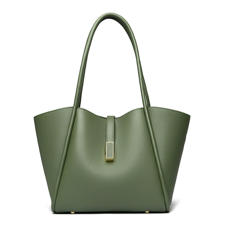 New 2024 Genuine Leather Tote Bag Commuter Large Capacity Classic Versatile Portable Large Capacity Crossbody Bag for Commuters Glossy.pk