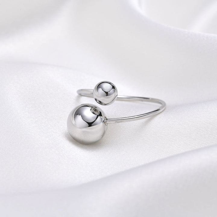 Cross-border wholesale ins wind irregular titanium steel open ring light luxury high-end ring does not fade cold wind 23 Glossy.pk