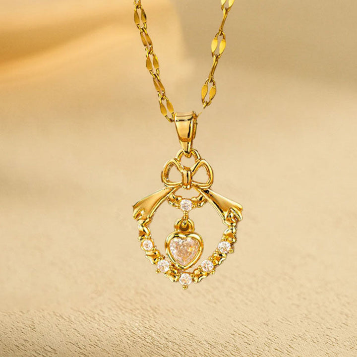New Real Gold Electroplated Copper Micro Inlay Hollow Full Diamond Small Man Waist Pink Diamond Flower Series Stainless Steel Necklace Wholesale 16 Glossy.pk