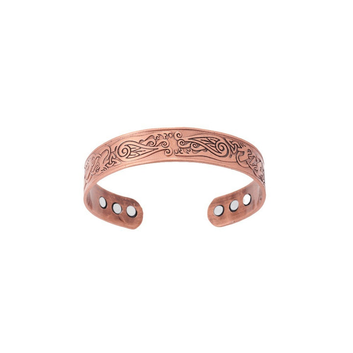 European and American TEMU retro red copper color magnet bracelet bracelet AliExpress flying eagle magnetic bracelet men's hand ornament