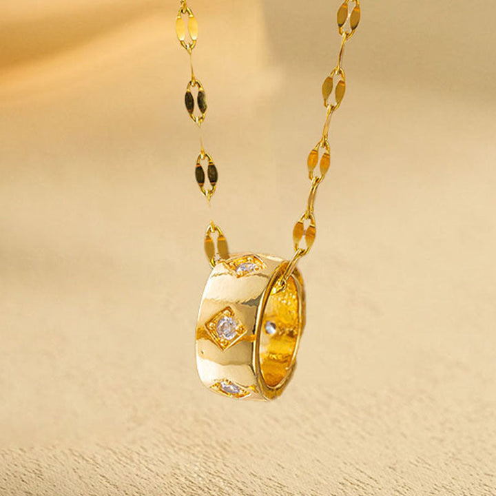 New Real Gold Electroplated Copper Micro Inlay Hollow Full Diamond Small Man Waist Pink Diamond Flower Series Stainless Steel Necklace Wholesale 16 Glossy.pk