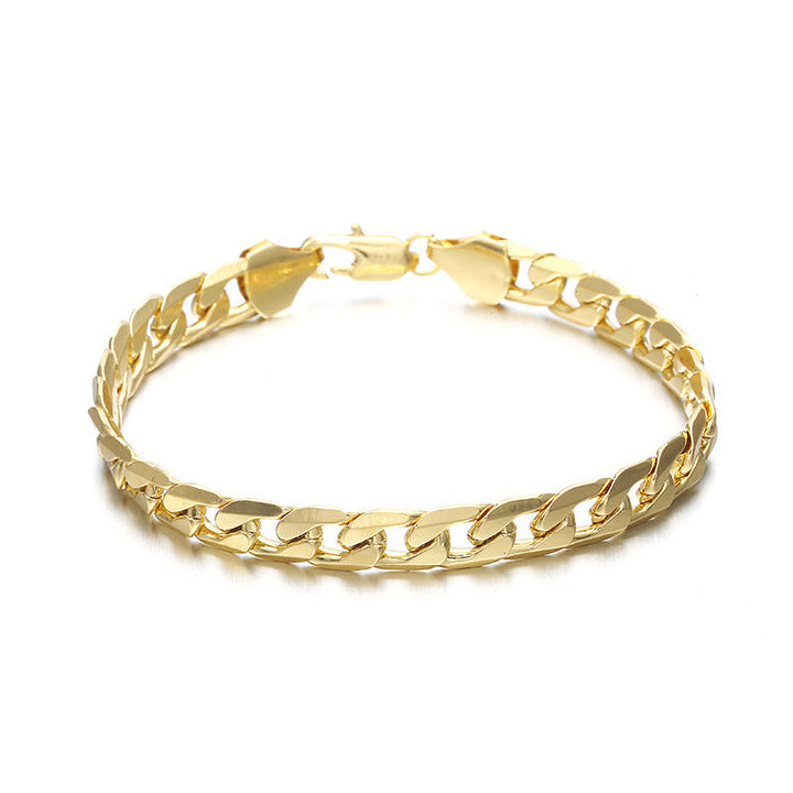 Zhongyi European and American style fashion men's side bracelet cross-border new 18K creative gold bracelet jewelry factory wholesale Glossy.pk