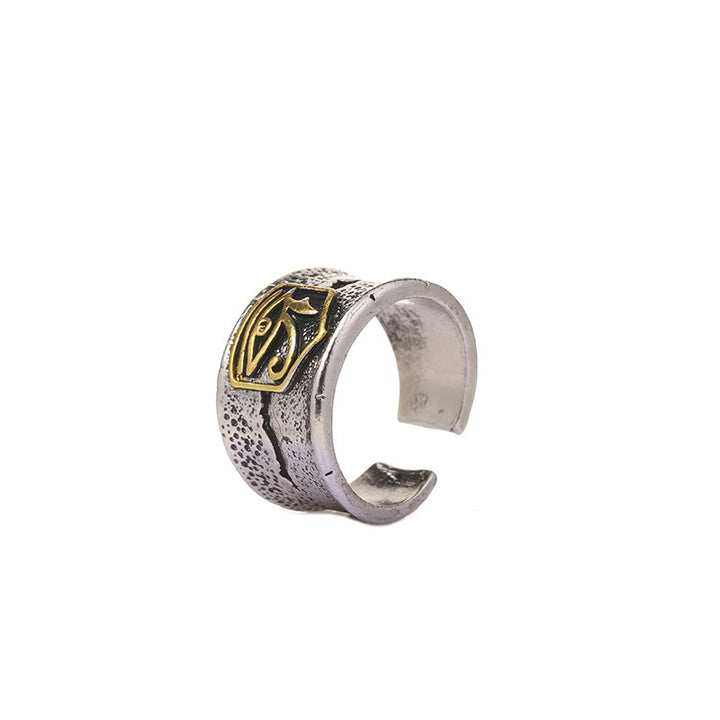 Cross-border wish rings, personality, retro all-seeing eyes, open rings, simple men's adjustable jewelry, wholesale