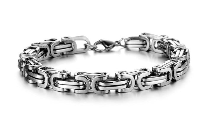 Zhongyi wish European and American personalized stainless steel men's bracelet factory direct sale is versatile, delicate and cool Glossy.pk
