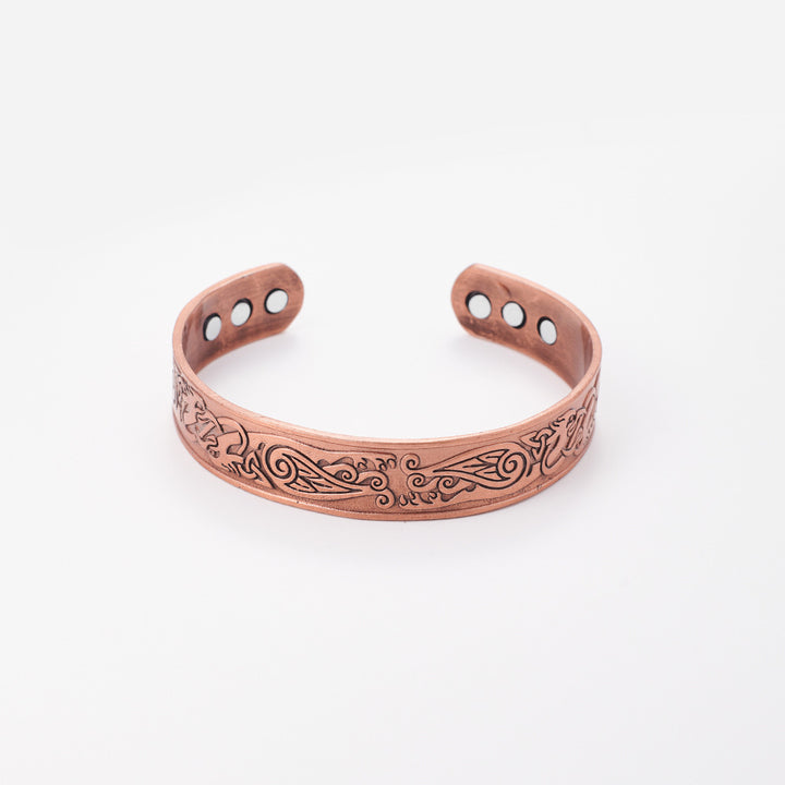 European and American TEMU retro red copper color magnet bracelet bracelet AliExpress flying eagle magnetic bracelet men's hand ornament