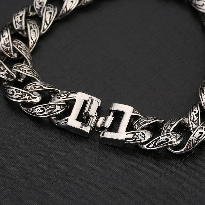 In China, Europe and the United States, fashion creativity, TEMU's new trend, personality, striped men's bracelet, hip-hop trend, wearing hand accessories