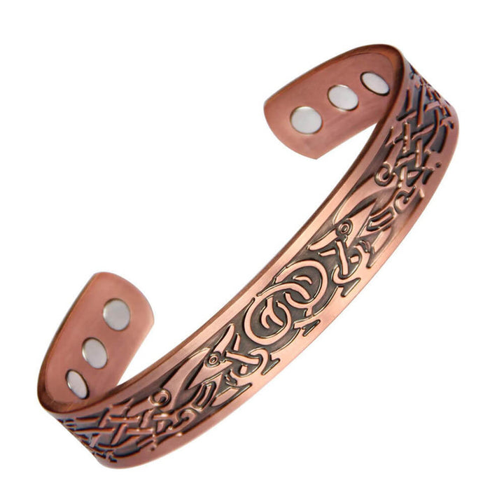 European and American cross-border new amazon red copper magnet bracelet retro simple bracelet red copper magnetic bracelet wholesale Glossy.pk