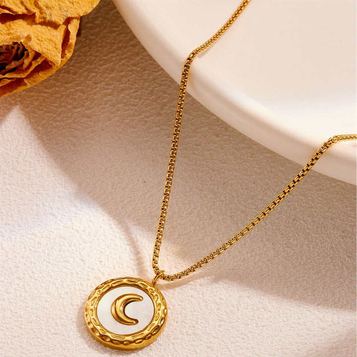 European and American cross-border wholesale moon necklace earrings set cold style simple clavicle chain temperament short cross-border