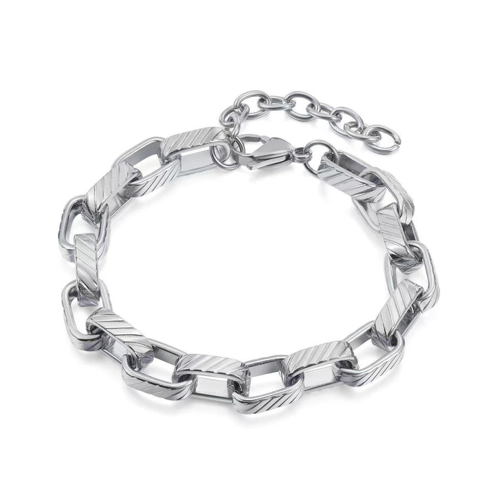 Cross-border European and American hot-selling style love heart shape double-layer new bracelet stainless steel fashion hand jewelry versatile fashion with 25 Glossy.pk