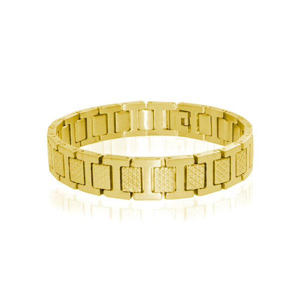 New Stainless Steel Black Bracelet – 18K Gold | Waterproof | Non-Fading | Adjustable Chain Strap | Lacoste & Tommy Hilfiger Inspired Glossy.pk
