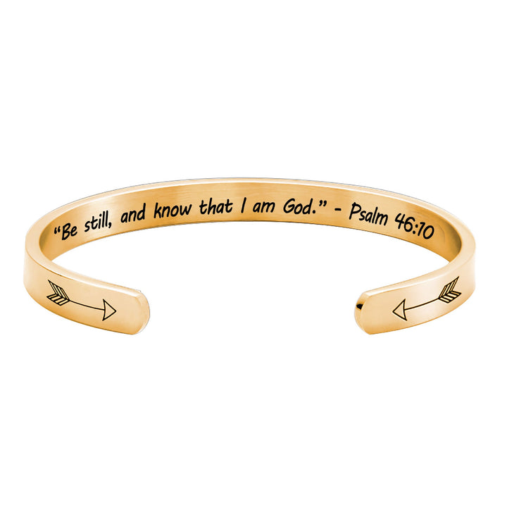 Cross-border foreign trade jewelry Be stilland know that I am god stainless steel bracelet Glossy.pk