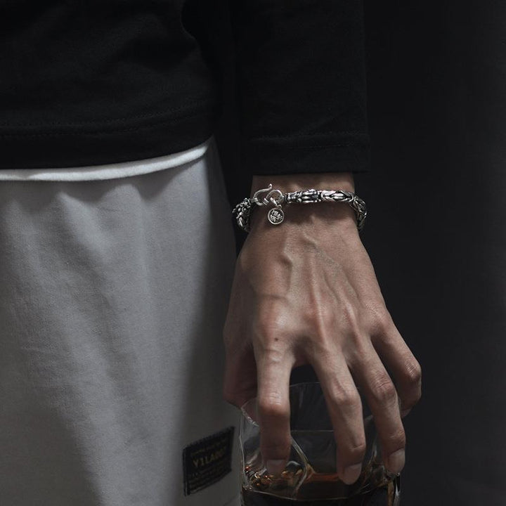 Sino-Iran cross-border hot-selling men's retro double-ended keel bracelet, punk keel, gothic bracelet, faucet bracelet