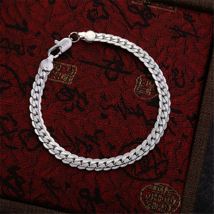 Sino-European and American jewelry twisted silver-plated bracelet eBay foreign trade fashion jewelry factory spot wholesale Glossy.pk