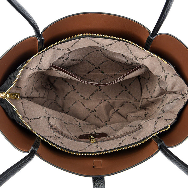 New 2024 Genuine Leather Tote Bag Commuter Large Capacity Classic Versatile Portable Large Capacity Crossbody Bag for Commuters Glossy.pk