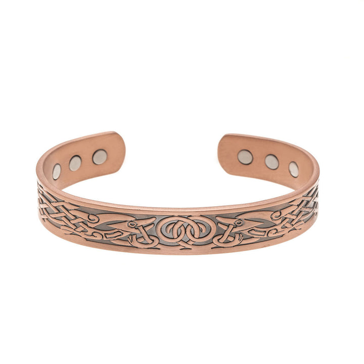 European and American cross-border new amazon red copper magnet bracelet retro simple bracelet red copper magnetic bracelet wholesale Glossy.pk