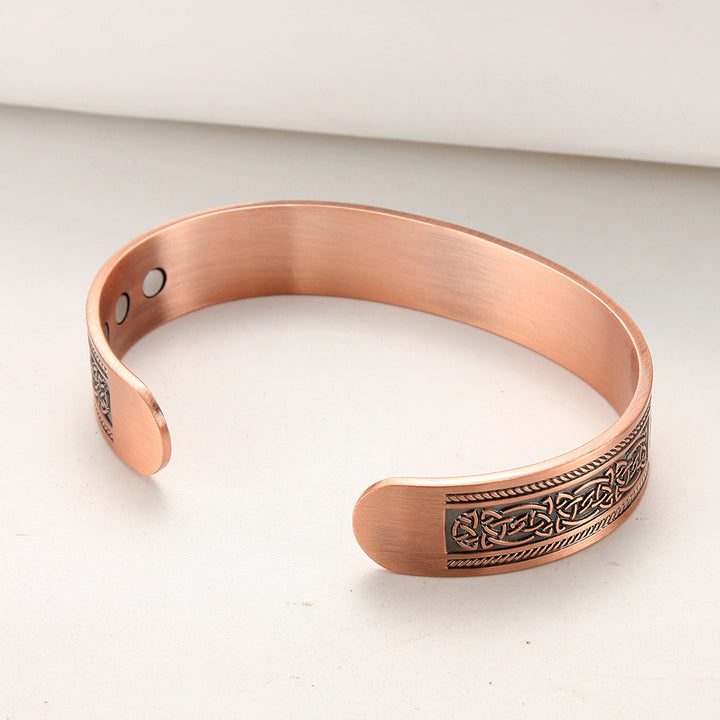 temu hot selling cross-border magnet vintage bracelet tree of life pattern arrangement magnetic bronze bracelet for men and women