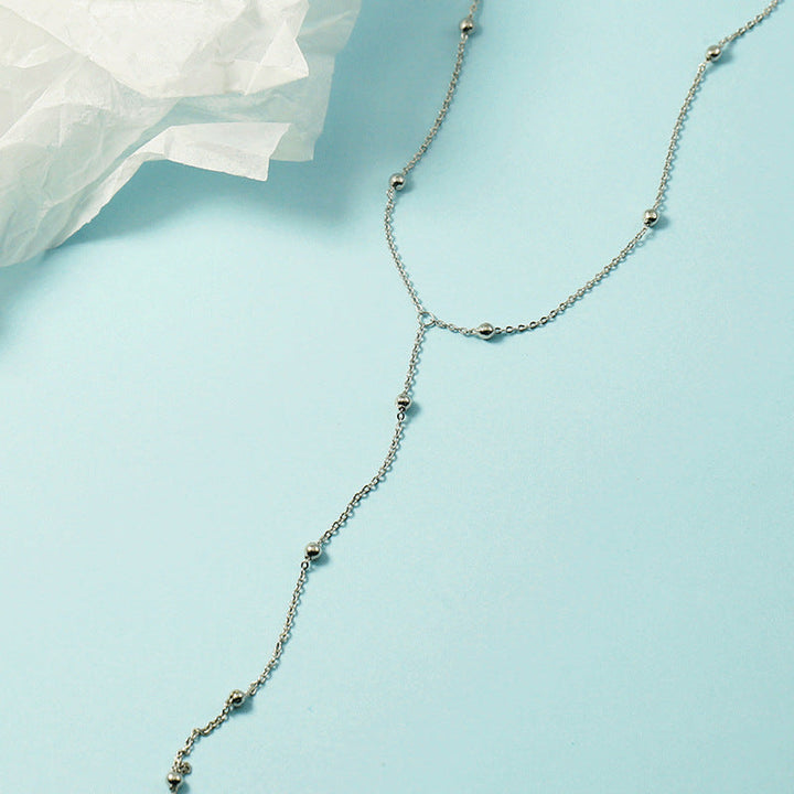 Cross-border e-commerce wholesale stainless steel triangle adjustable necklace is fashionable, simple and versatile, and the design does not fade 36 Glossy.pk