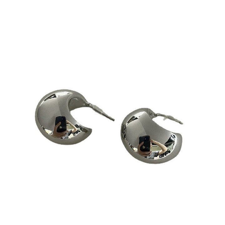 2024 popular high-end light luxury French earrings women's simple niche texture Internet celebrity earrings European and American cross-border wholesale Glossy.pk